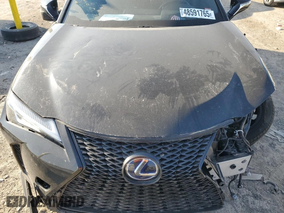 2021 Lexus UX with VIN JTHR9JBH4M2053802, listed as a Copart auction lot 48591765 with 46,150 mi miles and Salvage Title. Bid and sale history available at carsss.com. Image 12.