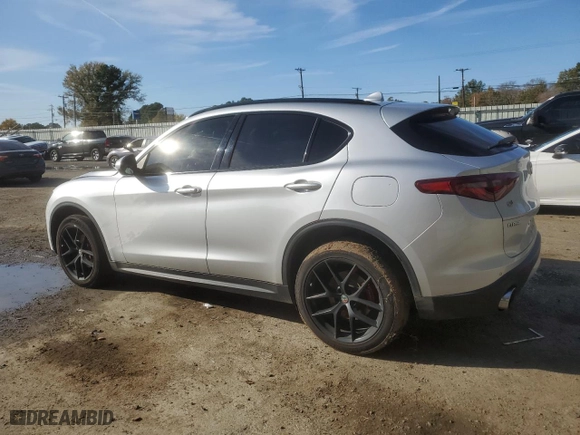 2019 Alfa Romeo Stelvio Ti with VIN ZASPAKBN7K7C30670, listed as a Copart auction lot 83109974 with 0 mi miles and Salvage Title. Bid and sale history available at carsss.com. Image 2.