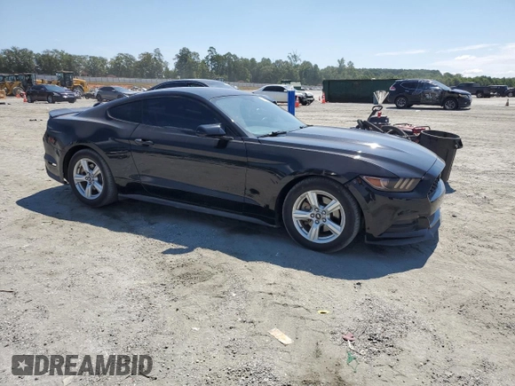 2017 Ford Mustang V6 with VIN 1FA6P8AM2H5340227, listed as a Copart auction lot 66992315 with 72,723 mi miles and Salvage title. Bid and sale history available at DreamBid. Image 4.