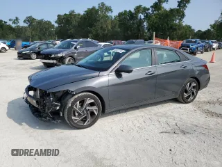 2024 Hyundai Elantra Limited z VIN KMHLP4DGXRU685598, wystawiony jako Copart lot #56907295 z przebiegiem 34 879 mil mil oraz Nie do naprawy • Non repairable. Historia ofert i sprzedaży dostępna na DreamBid. Obrazek 1.
