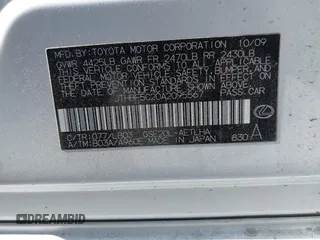2010 Lexus IS 250 z VIN JTHBF5C20A2095567, wystawiony jako IAAI lot #42412231 z przebiegiem 117 222 mil mil oraz . Historia ofert i sprzedaży dostępna na DreamBid. Obrazek 9.