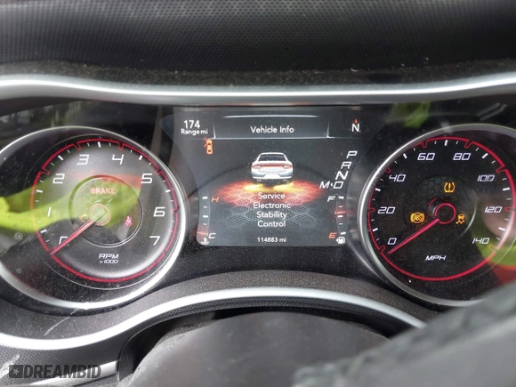 2016 Dodge Charger SXT with VIN 2C3CDXHG6GH332854, listed as a IAAI auction lot 42094761 with 114,883 mi miles. Bid and sale history available at carsss.com. Image 7.