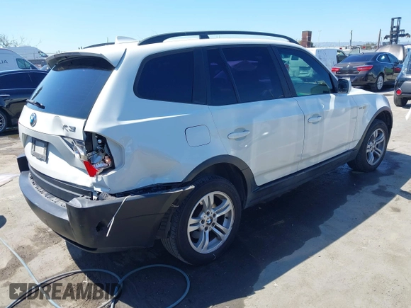 2005 BMW X3 3.0i with VIN WBXPA93465WD14020, listed as a IAAI auction lot 42002808 with 151,372 mi miles. Bid and sale history available at carsss.com. Image 4.