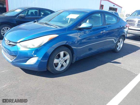 2013 Hyundai Elantra GLS PZEV with VIN KMHDH4AE6DU950644, listed as a IAAI auction lot 41984344 with 117,503 mi miles. Bid and sale history available at carsss.com. Image 2.