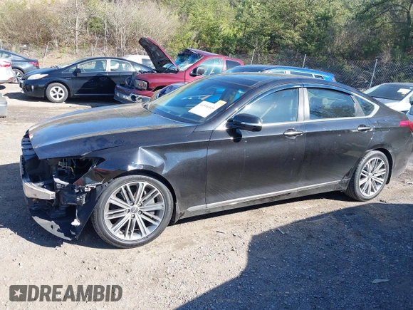 2018 Genesis G80 3.8L with VIN KMHGN4JE0JU265072, listed as a IAAI auction lot 41596549 with 121,502 mi miles. Bid and sale history available at carsss.com. Image 14.