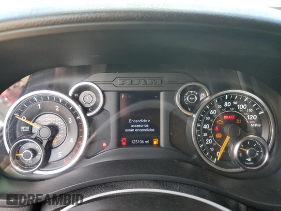 2020 Ram 2500 Tradesman with VIN 3C6UR5CL3LG124149, listed as a Copart auction lot 55219855 with 125,106 mi miles and Salvage title. Bid and sale history available at DreamBid. Image 9.
