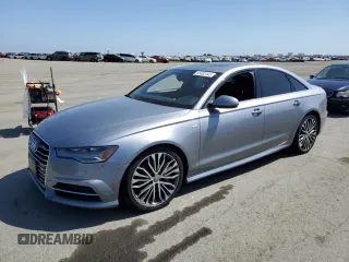 2016 Audi A6 Premium Plus with VIN WAUGFAFC9GN115615, listed as a Copart auction lot 55492445 with 121,509 mi miles and Salvage title. Bid and sale history available at DreamBid. Image 1.
