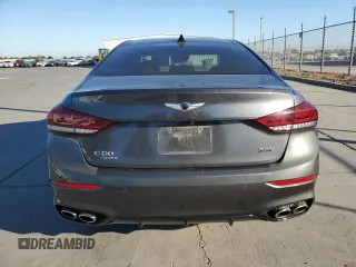 2018 Genesis G80 3.3T Sport with VIN KMHGN4JB5JU243638, listed as a Copart auction lot 75914214 with 67,778 mi miles and Salvage Title. Bid and sale history available at carsss.com. Image 6.