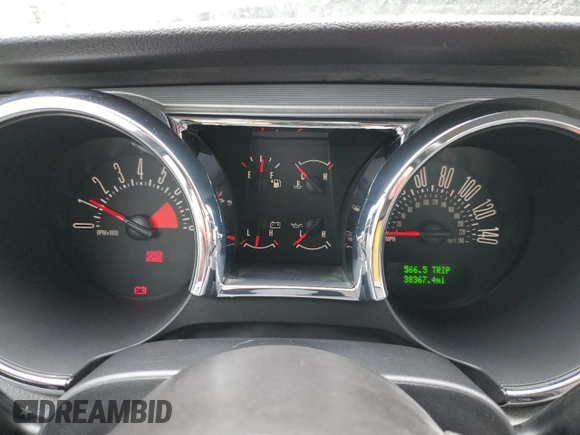 2007 Ford Mustang GT Deluxe with VIN 1ZVHT82H075356342, listed as a Copart auction lot 57059665 with 38,367 mi miles and Salvage title. Bid and sale history available at DreamBid. Image 9.