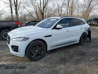 2020 Jaguar F-Pace 25t Checkered Flag Edition with VIN SADCP2FX5LA617227, listed as a Copart auction lot 86573724 with 76,261 mi miles and Salvage title. Bid and sale history available at DreamBid. Image 1.