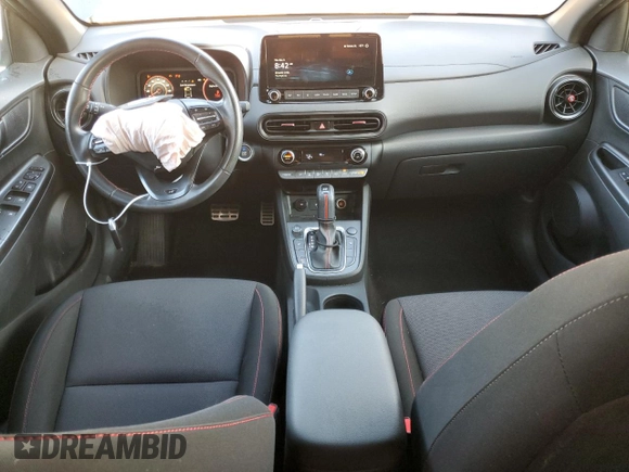 2023 Hyundai Kona N Line with VIN KM8K33A38PU020361, listed as a Copart auction lot 83673054 with 46,591 mi miles and Salvage Title. Bid and sale history available at carsss.com. Image 8.