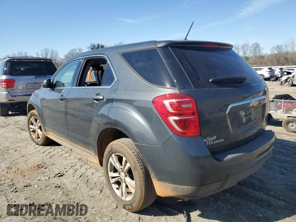 2017 Chevrolet Equinox LS with VIN 2GNALBEK7H1536890, listed as a Copart auction lot 45971515 with 209,645 mi miles and Clean Title. Bid and sale history available at carsss.com. Image 2.