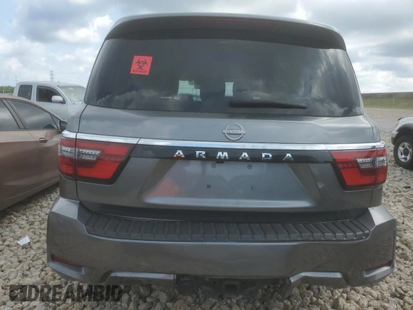 2022 Nissan Armada SV with VIN JN8AY2AC6N9161963, listed as a Copart auction lot 67955474 with 64,464 mi miles and Salvage Title. Bid and sale history available at carsss.com. Image 6.