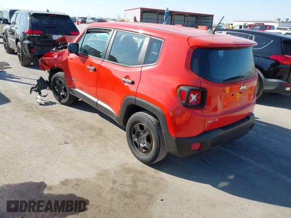 2017 Jeep Renegade Sport with VIN ZACCJBABXHPG35979, listed as a IAAI auction lot 41781553 with 71,265 mi miles and . Bid and sale history available at carsss.com. Image 3.