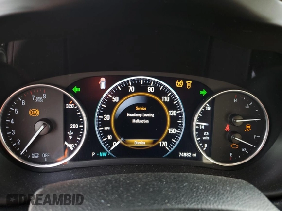 2016 Buick Envision Premium II with VIN LRBFXFSX3GD175024, listed as a Copart auction lot 49980565 with 74,982 mi miles and Salvage Title. Bid and sale history available at carsss.com. Image 9.