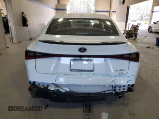 2024 Lexus IS 350 F Sport with VIN JTHGZ1E28R5035775, listed as a Copart auction lot 47109195 with 6,076 mi miles and Salvage title. Bid and sale history available at DreamBid. Image 6.