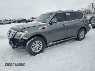 2017 Nissan Armada SV with VIN JN8AY2NC9H9505655, listed as a Copart auction lot 45628715 with 154,441 mi miles and Clean Title. Bid and sale history available at carsss.com. Image 1.