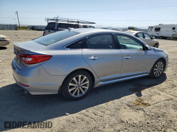 2017 Hyundai Sonata Sport with VIN 5NPE34AF3HH458153, listed as a Copart auction lot 54714605 with 41,249 mi miles and Salvage Title. Bid and sale history available at carsss.com. Image 3.