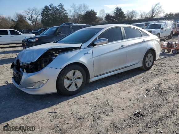 2013 Hyundai Sonata Hybrid with VIN KMHEC4A47DA071858, listed as a Copart auction lot 89343745 with 174,508 mi miles and Clean Title. Bid and sale history available at carsss.com. Image 1.