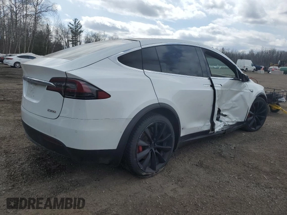 2016 Tesla Model X P90D with VIN 5YJXCAE48GF012383, listed as a Copart auction lot 49784895 with 0 mi miles and Salvage Title. Bid and sale history available at carsss.com. Image 3.