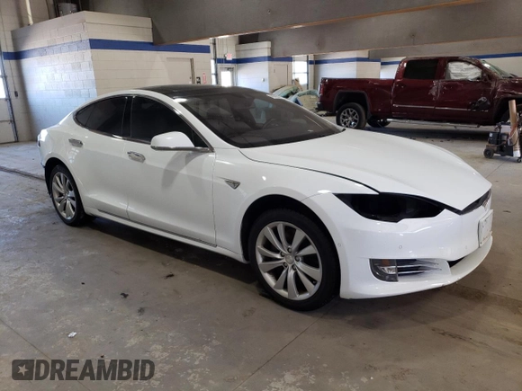 2016 Tesla Model S 90D with VIN 5YJSA1E2XGF160386, listed as a Copart auction lot 49360245 with 153,105 mi miles and Salvage Title. Bid and sale history available at DreamBid. Image 4.