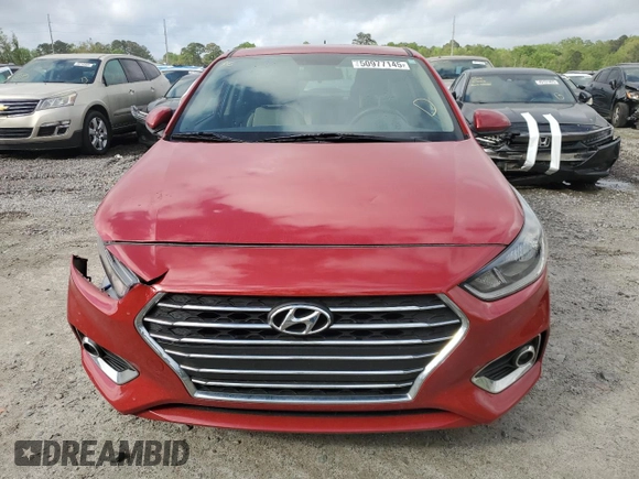 2022 Hyundai Accent SE with VIN 3KPC24A68NE180263, listed as a Copart auction lot 50977145 with 33,320 mi miles and Salvage Title. Bid and sale history available at DreamBid. Image 5.