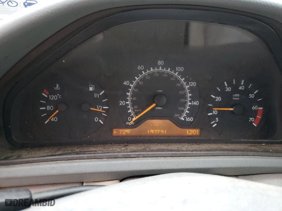 1999 Mercedes-Benz CLK-Class with VIN WDBLK65G2XT010875, listed as a Copart auction lot 72654434 with 193,291 mi miles and Salvage Title. Bid and sale history available at carsss.com. Image 9.