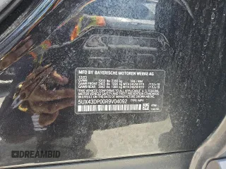 2024 BMW X3 sDrive30i z VIN 5UX43DP00R9V04092, wystawiony jako Copart lot #56058865 z przebiegiem 40 637 mil mil oraz Czysty tytuł • Clean title. Historia ofert i sprzedaży dostępna na DreamBid. Obrazek 12.