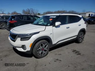 2022 Kia Seltos SX with VIN KNDETCA29N7241391, listed as a Copart auction lot 50176945 with Not provided miles and Salvage title. Bid and sale history available at DreamBid. Image 1.