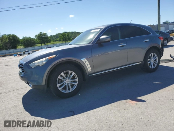 2016 Infiniti QX70 with VIN JN8CS1MU5GM670483, listed as a Copart auction lot 57710185 with 144,215 mi miles and Clean title. Bid and sale history available at DreamBid. Image 1.