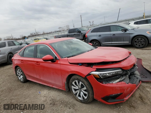 2024 Honda Civic LX z VIN 2HGFE2F26RH511416, wystawiony jako Copart lot #47529855 z przebiegiem 14 338 mil mil oraz Szkoda całkowita • Salvage title. Historia ofert i sprzedaży dostępna na DreamBid. Obrazek 4.