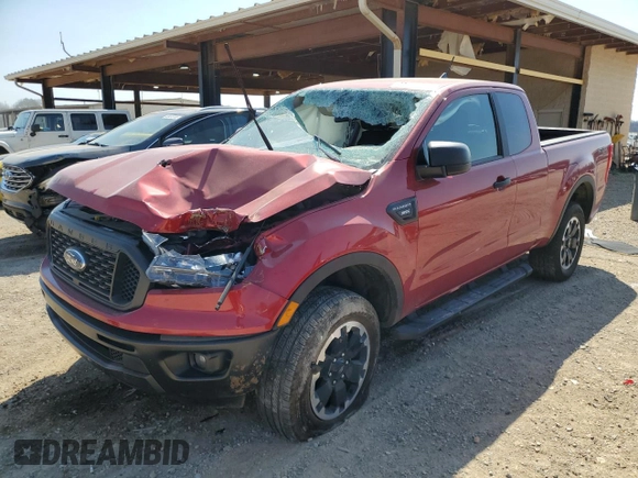 2021 Ford Ranger XL with VIN 1FTER1EH6MLD76657, listed as a Copart auction lot 48800855 with 28,909 mi miles and Salvage Title. Bid and sale history available at carsss.com. Image 1.
