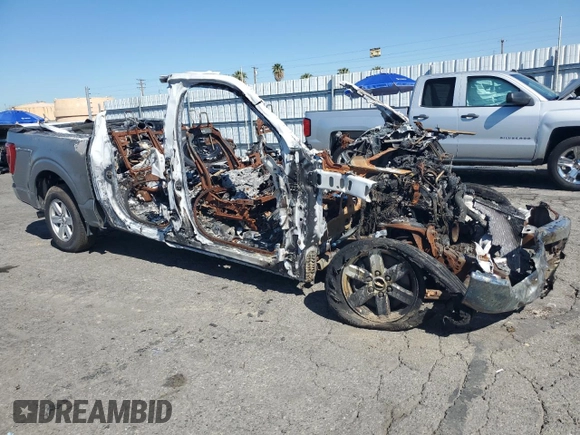 2023 Ford F-150 XL with VIN 1FTEW1C81PKE77742, listed as a Copart auction lot 55707395 with Not Provided miles and Salvage Title. Bid and sale history available at DreamBid. Image 4.