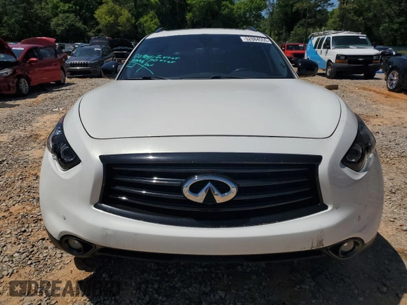 2015 Infiniti QX70 z VIN JN8CS1MW5FM481185, wystawiony jako Copart lot #52884555 z przebiegiem Nie podano mil oraz Szkoda całkowita • Salvage title. Historia ofert i sprzedaży dostępna na DreamBid. Obrazek 5.