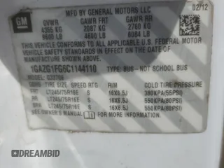2012 Chevrolet Express Passenger 1LT z VIN 1GAZG1FG6C1144110, wystawiony jako Copart lot #56135025 z przebiegiem 145 093 mil mil oraz Szkoda całkowita • Salvage title. Historia ofert i sprzedaży dostępna na DreamBid. Obrazek 13.