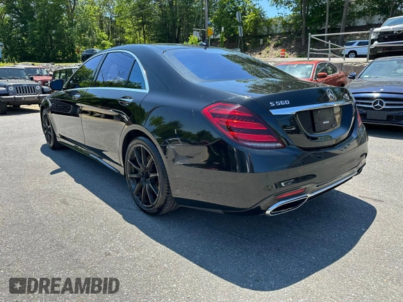 2018 Mercedes-Benz S 560 z VIN WDDUG8GB6JA386055, wystawiony jako Copart lot #59747675 z przebiegiem 160 638 mil mil oraz Czysty tytuł • Clean title. Historia ofert i sprzedaży dostępna na DreamBid. Obrazek 2.