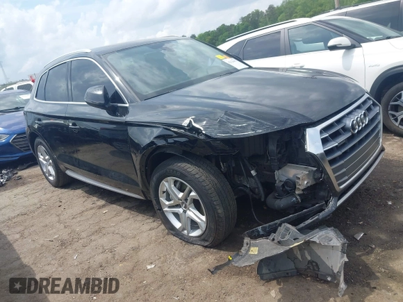 2019 Audi Q5 Premium with VIN WA1ANAFY1K2037570, listed as a IAAI auction lot 42126417 with 110,157 mi miles and . Bid and sale history available at DreamBid. Image 1.