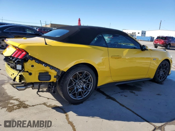2024 Ford Mustang GT Premium с VIN 1FAGP8FFXR5110046, выставлен на аукционе Copart как лот 41424855 с пробегом 4 131 миль миль и Списание • Salvage title. История ставок и продаж доступна на DreamBid. Изображение 3.