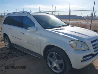 2011 Mercedes-Benz GL-Class GL 550 with VIN 4JGBF8GE4BA736651, listed as a IAAI auction lot 41625766 with 167,333 mi miles. Bid and sale history available at carsss.com. Image 1.