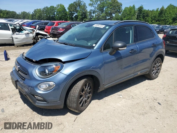 2018 FIAT 500X Urbana Edition z VIN ZFBCFXCB6JP642249, wystawiony jako Copart lot #55864355 z przebiegiem 60 798 mil mil oraz Szkoda całkowita • Salvage title. Historia ofert i sprzedaży dostępna na DreamBid. Obrazek 1.