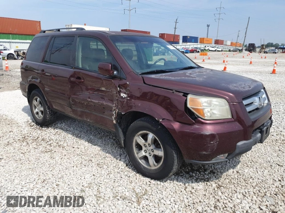2008 Honda Pilot EX-L with VIN 5FNYF18568B048249, listed as a Copart auction lot 63614245 with 195,503 mi miles and Salvage title. Bid and sale history available at DreamBid. Image 4.