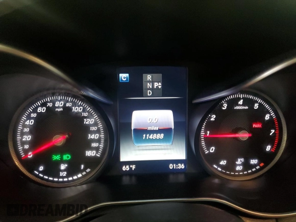 2016 Mercedes-Benz C 300 Luxury with VIN 55SWF4KB8GU157719, listed as a Copart auction lot 53180595 with 114,888 mi miles and Salvage Title. Bid and sale history available at carsss.com. Image 9.
