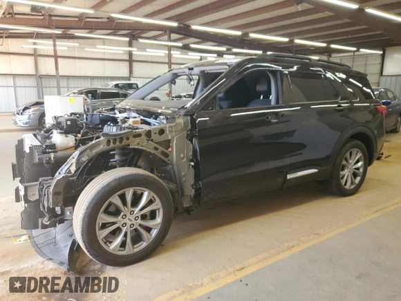 2023 Ford Explorer XLT with VIN 1FMSK7DH5PGA99911, listed as a Copart auction lot 51070835 with 45,698 mi miles and Salvage Title. Bid and sale history available at carsss.com. Image 1.