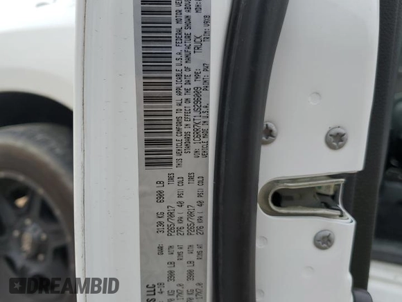 2018 Ram 1500 Express with VIN 1C6RR7KT1JS296009, listed as a Copart auction lot 54512045 with 154,621 mi miles and Salvage title. Bid and sale history available at DreamBid. Image 13.