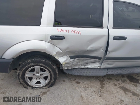 2006 Dodge Durango SXT with VIN 1D4HB38N86F121320, listed as a IAAI auction lot 42427186 with 195,607 mi miles and . Bid and sale history available at DreamBid. Image 6.