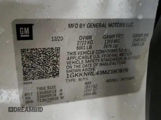 2021 GMC Acadia SLE with VIN 1GKKNRL43MZ160876, listed as a Copart auction lot 88781795 with 32,915 mi miles and Salvage Title. Bid and sale history available at carsss.com. Image 13.