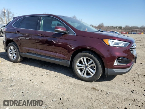 2019 Ford Edge SEL with VIN 2FMPK3J91KBB74051, listed as a Copart auction lot 49826795 with 74,119 mi miles and Salvage Title. Bid and sale history available at carsss.com. Image 4.