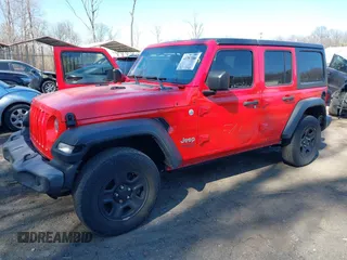 2018 Jeep Wrangler Unlimited Sport with VIN 1C4HJXDNXJW197207, listed as a IAAI auction lot 41757166 with 60,911 mi miles and . Bid and sale history available at DreamBid. Image 17.
