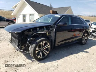 2019 Audi Q8 Premium Plus with VIN WA1BVAF11KD037936, listed as a Copart auction lot 48173645 with 55,357 mi miles and Salvage Title. Bid and sale history available at carsss.com. Image 1.