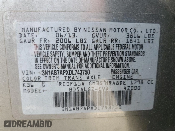 2013 Honda Fit with VIN JHMGE8H39DC034440, listed as a Copart auction lot 54577875 with 159,937 mi miles and Salvage Title. Bid and sale history available at carsss.com. Image 12.